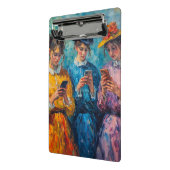 19e-eeuwse mensen gebruiken smartphones mini klembord (Angled2)