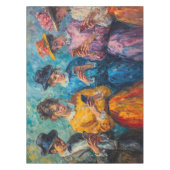 19e-eeuwse mensen gebruiken smartphones tafelkleed (Voorkant)