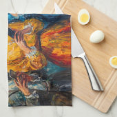 19e-eeuwse mensen gebruiken smartphones theedoek (Quarter Fold)