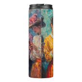 19e-eeuwse mensen gebruiken smartphones thermosbeker (Achterkant)