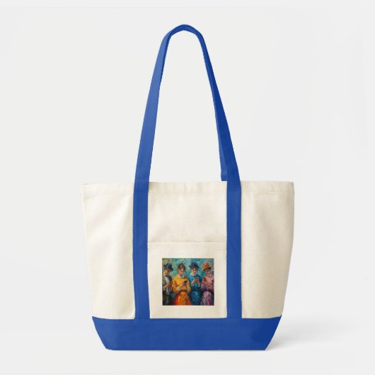 19e-eeuwse mensen gebruiken smartphones tote bag (Voorkant)