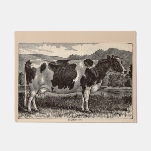 19e-eeuwse prins Holstein-koe Deurmat (Voorkant)
