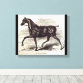 19e-eeuwse print Een Engels Roadster paard (Insitu (Houten vloer))