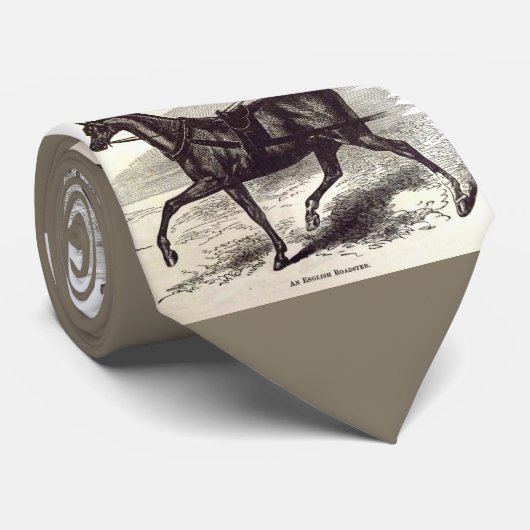 19e-eeuwse print Een Engels Roadster paard Stropdas (Opgerold)