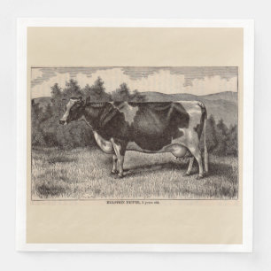 19e-eeuwse print Holstein vaars Servet