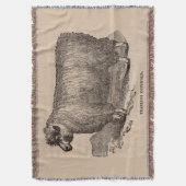 19e eeuwse printjaarschaap Katoen Deken (Voorkant Verticaal)