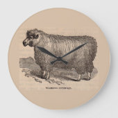 19e eeuwse printjaarschaap Katoen Grote Klok (Voorkant)