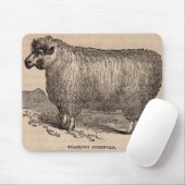 19e eeuwse printjaarschaap Katoen Muismat (Met muis)