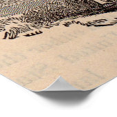 19e eeuwse printjaarschaap Katoen Poster (Hoek)