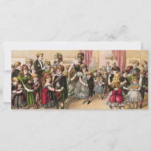 19e-eeuwse Schotse kinderbal uitnodiging (Voorkant)