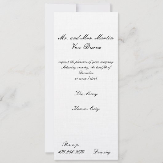 19e-eeuwse Schotse kinderbal uitnodiging (Achterkant)