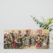 19e-eeuwse Schotse kinderbal uitnodiging (Staand voorkant)