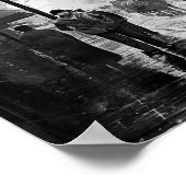  19e eeuwse stadsstraat B&W foto Poster (Hoek)