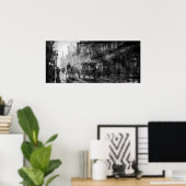  19e eeuwse stadsstraat B&W foto Poster (Thuiskantoor)