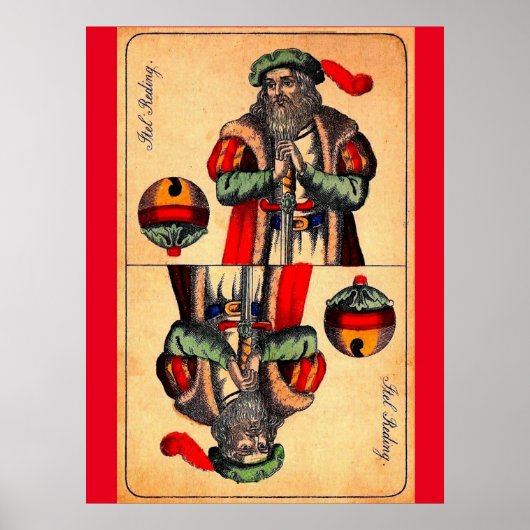19e - eeuwse tarotkaart nr . 2 poster (Voorkant)