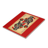 19e - eeuwse tarotkaart nr . 2 tegeltje (Zijkant)