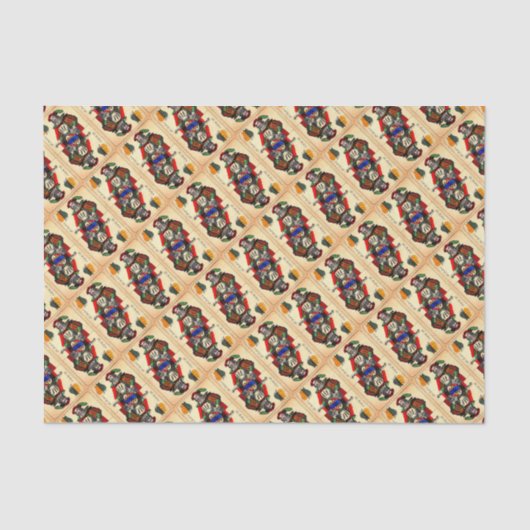 19e-eeuwse tarotkaart nr. tissuepapier (Voorkant)