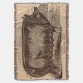 19e-eeuwse varkensfoto Berkshire zaag nr. 1 Deken (Voorkant Verticaal)