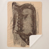 19e-eeuwse varkensfoto Berkshire zaag nr. 1 Sherpa Deken (Voorkant)