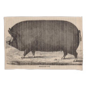 19e-eeuwse varkensfoto Berkshire zaag nr. 2 Kussensloop (Voorkant-Links)