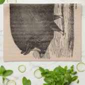 19e-eeuwse varkensfoto Berkshire zaag nr. 2 Theedoek (Gevouwen)