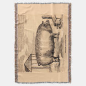 19e-eeuwse varkensfoto "Breeder in Good Flesh" Deken (Voorkant Verticaal)