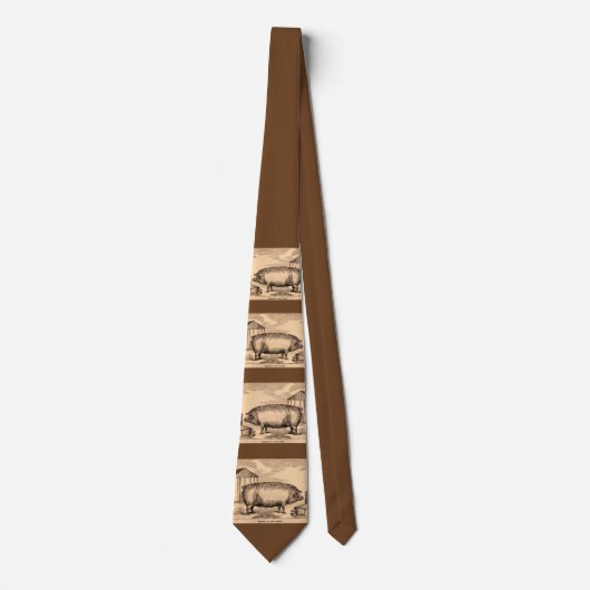 19e-eeuwse varkensfoto "Breeder in Good Flesh" Stropdas (Voorkant)