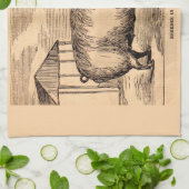 19e-eeuwse varkensfoto "Breeder in Good Flesh" Theedoek (Gevouwen)