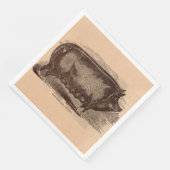 19e-eeuwse varkensprint Berkshire zeug nr. 1 Servet (Hoek)