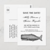  19e eeuwse walvistekening aankondigingskaart (Voorkant / Achterkant)