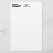 19e eeuwse walvistekening briefpapier (Voorkant)