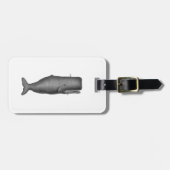  19e eeuwse walvistekening N Bagagelabel (Voorkant horizontaal)