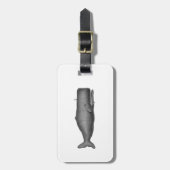 19e eeuwse walvistekening N Bagagelabel (Voorkant verticaal)