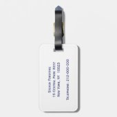  19e eeuwse walvistekening N Bagagelabel (Achterkant verticaal)