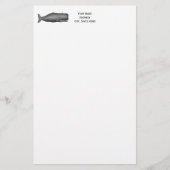  19e eeuwse walvistekening N Briefpapier (Voorkant)