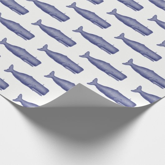  19e eeuwse walvistekening N Cadeaupapier (Hoek)