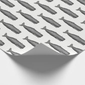  19e eeuwse walvistekening N Cadeaupapier (Hoek)