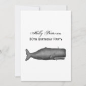  19e eeuwse walvistekening N Kaart (Voorkant)