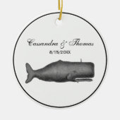  19e eeuwse walvistekening N Keramisch Ornament (Voorkant)