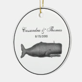  19e eeuwse walvistekening N Keramisch Ornament (Links)