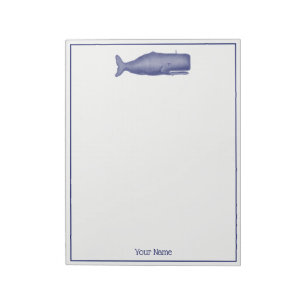  19e eeuwse walvistekening N Notitieblok