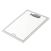  19e eeuwse walvistekening N Notitieblok (Schuin)