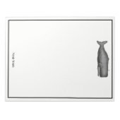  19e eeuwse walvistekening N Notitieblok (Voorkant)