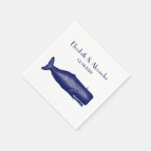  19e-eeuwse walvistekening N-SV Servet (Hoek)