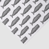 19e eeuwse walvistekening N Tissuepapier (Detail)