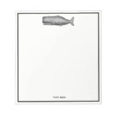 19e eeuwse walvistekening notitieblok (Voorkant)