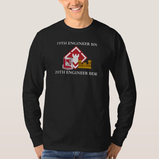 19E ENGINEER BATTALION 20E ENGINEER BRIGADE  T-SHIRT (Voorkant)