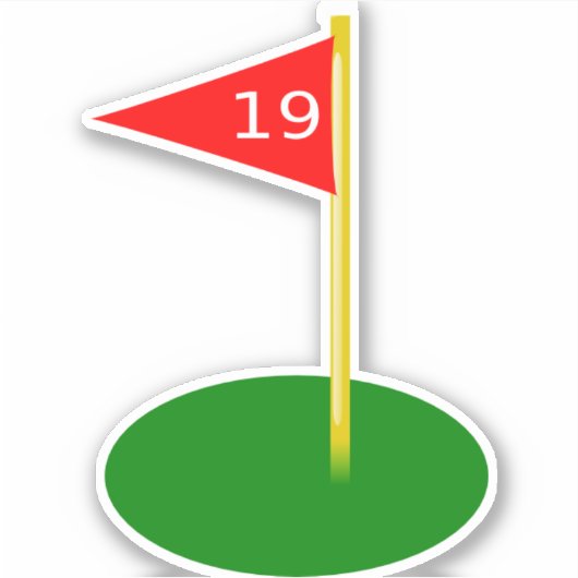 19e gat sticker (Voorkant)