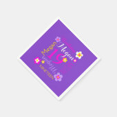 19e geboortebloem met de naam Graphic paarse Pink Servet (Hoek)