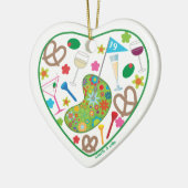 19e gehoorzang keramisch ornament (Links)